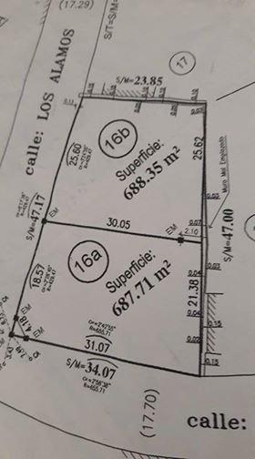 Lotes de 688m2  en Los Alamos y Los eucaliptos