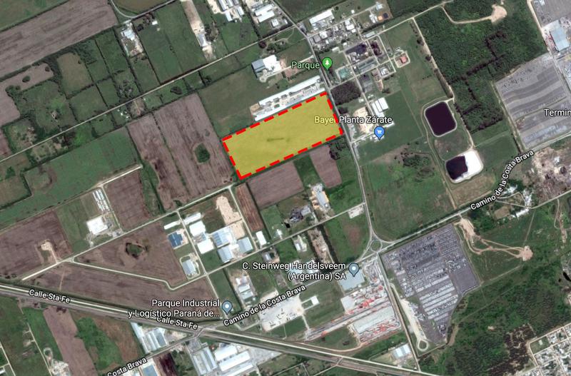 Fracción Industrial en Venta 1,83 has en zona industrial Zarate