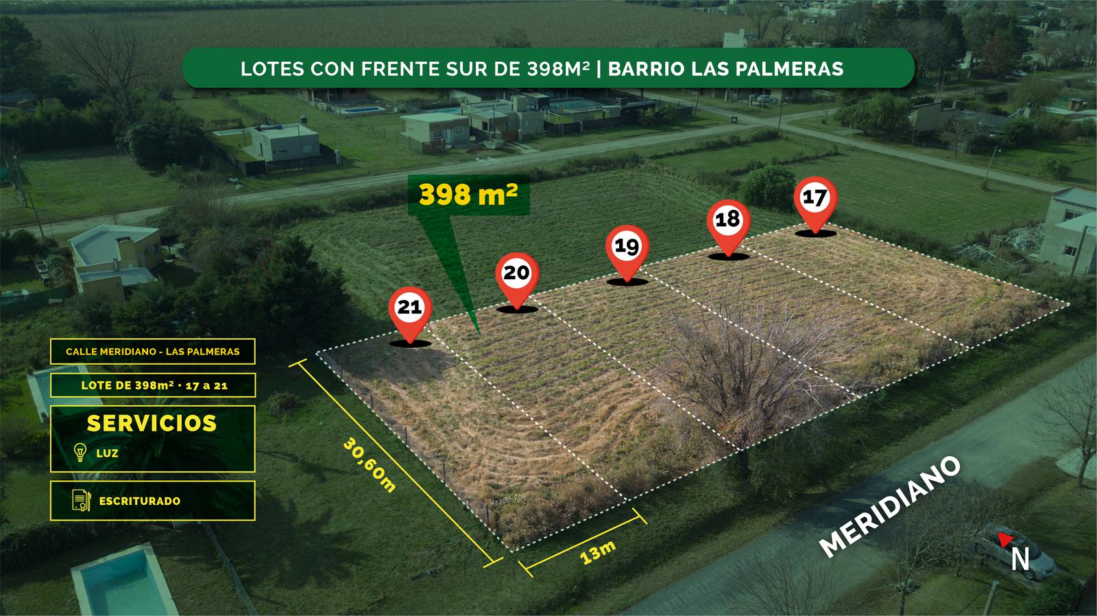 Terreno en venta contiguos barrio Las Palmeras Roldán