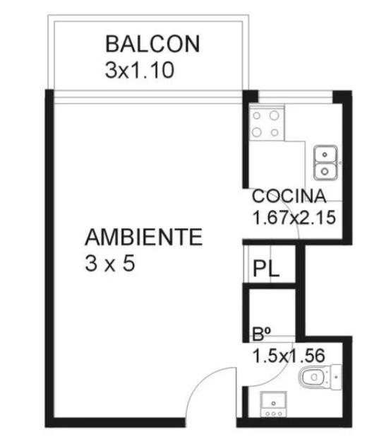 Departamento en  PALERMO VIEJO