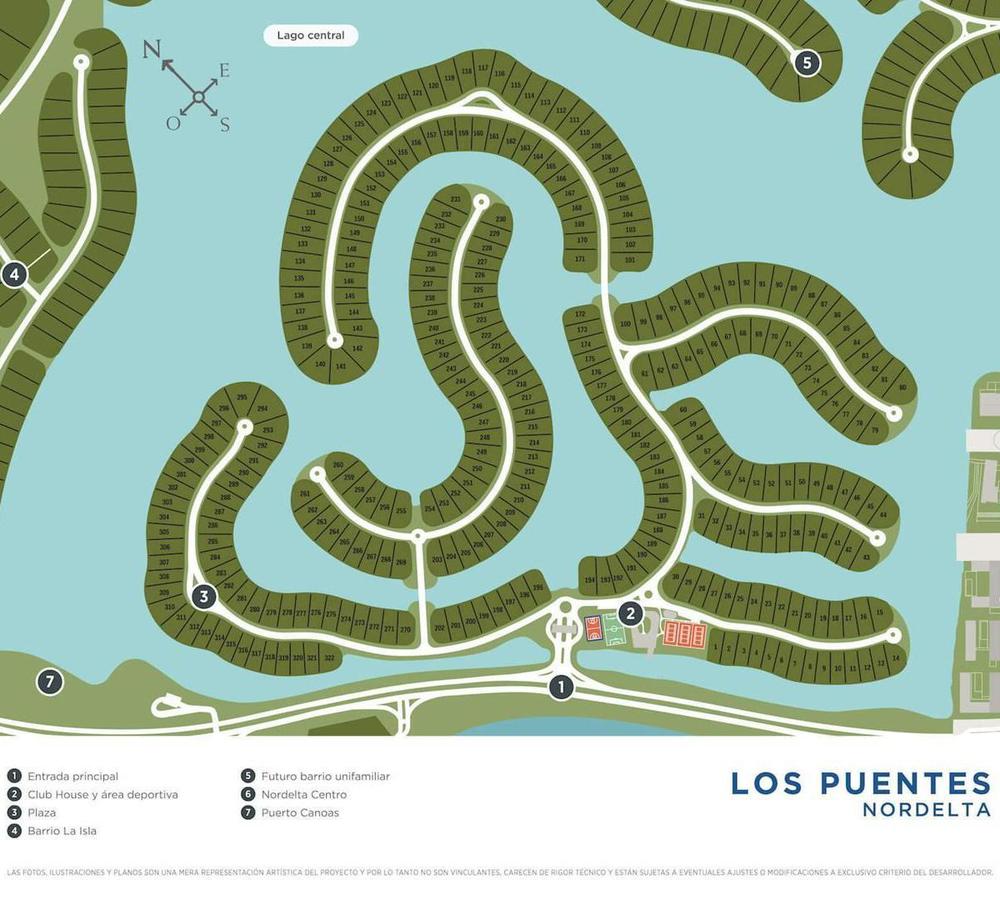 Lote en Venta 1415 m2 Fondo al Oeste en Los Puentes, Nordelta, Tigre