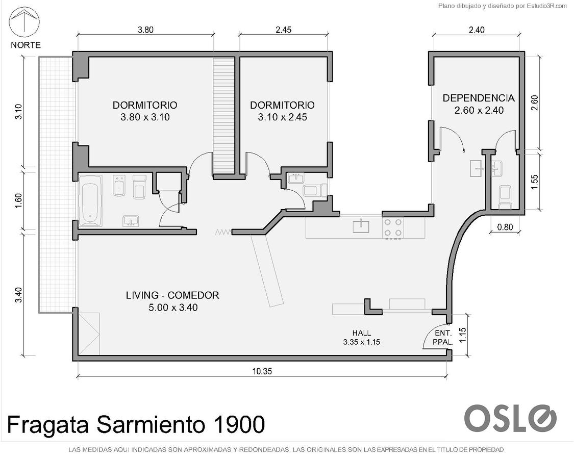 Departamento en venta de 3 Ambientes en Paternal de 91 M2. Perfecto estado.