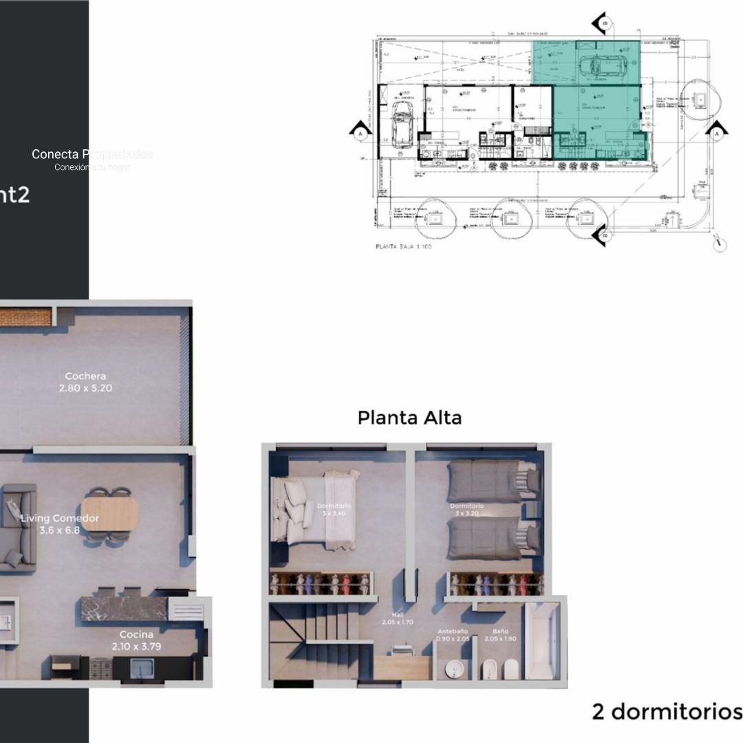 Dúplex 2 dorm en Campos de Manantiales