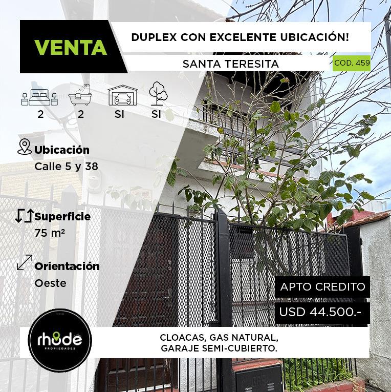 Duplex a la venta en Santa Teresita - Calle 5 y 38 - Rhode Propiedades