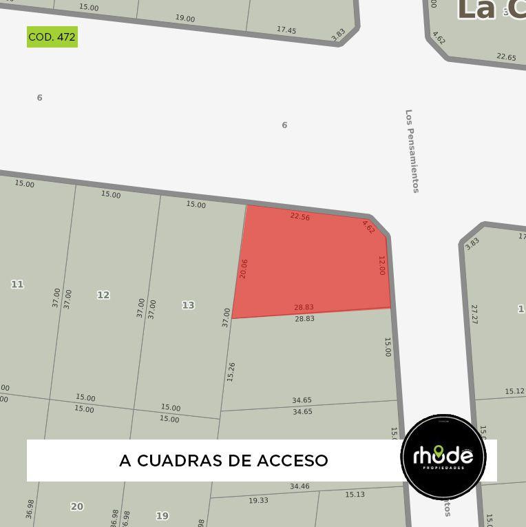 Terreno a la venta en Costa del Este - Calle Los Pensamientos y Av. 6 - Rhode Propiedades