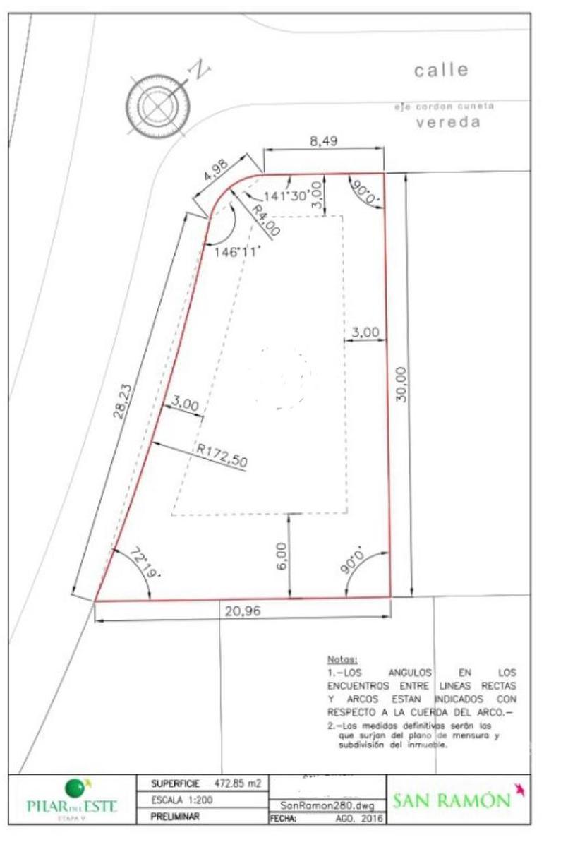 Terreno en  venta en Pilar del Este