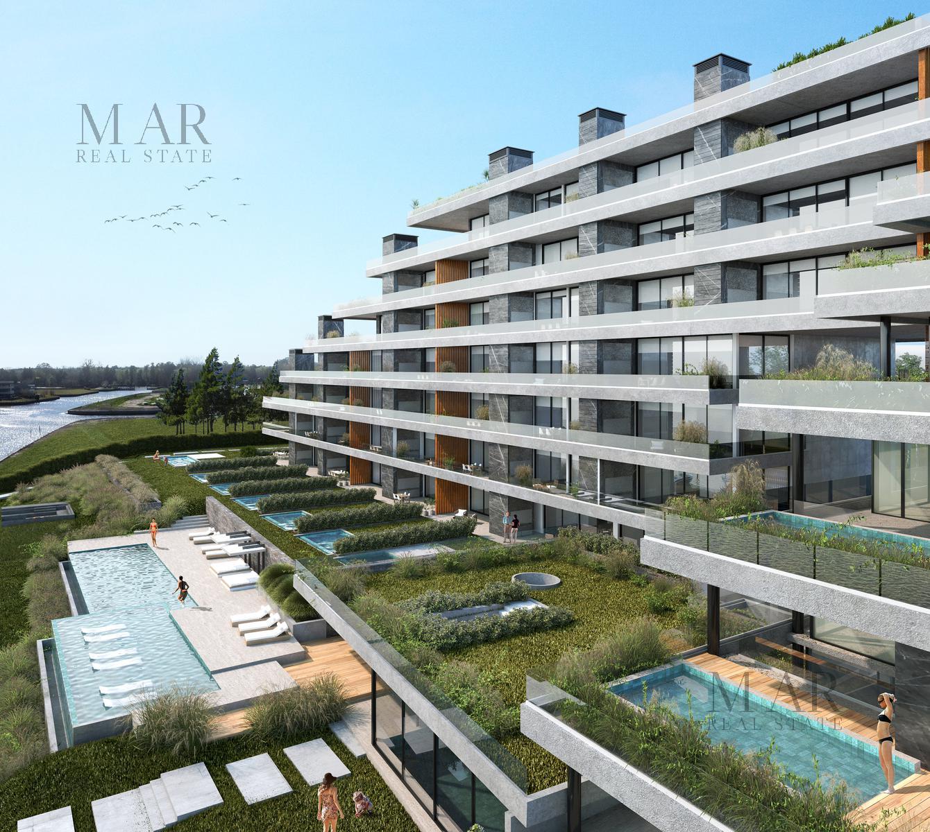 Departamento en Venta en Acqua Marinas, Nordelta con terraza y salida al río