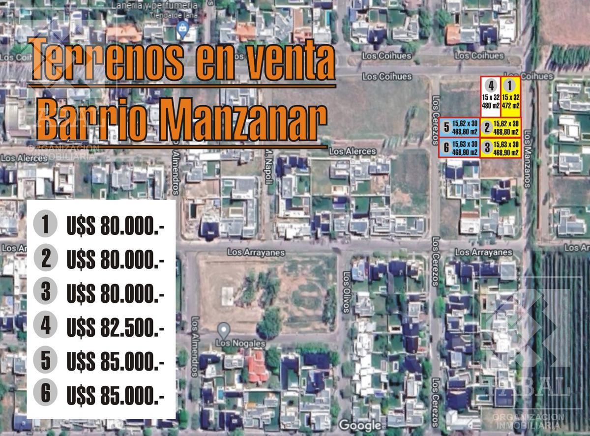 Terreno venta Manzanar de Cipolletti, de 15 x 30 con distintas orientaciones